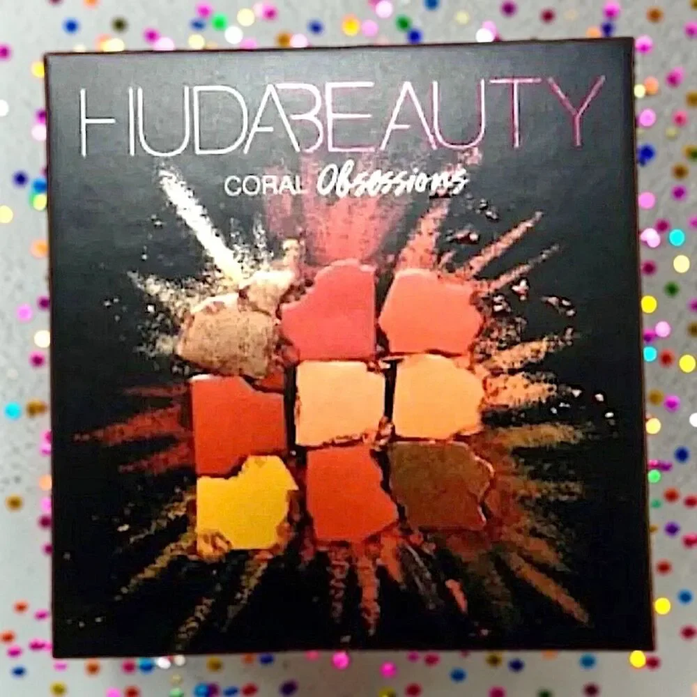 HUDA BEAUTY Coral Obsessions 9-Shade Eyeshadow Palette  9 x 0.04 oz New In Box